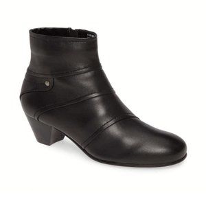 David Tate Womens Harbor Boots Black Lamb Skin 7.5